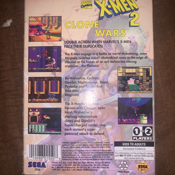 X-Men 2 Sega Genesis CIB Cardboard Mega Hits Series - Picture 5 of 5